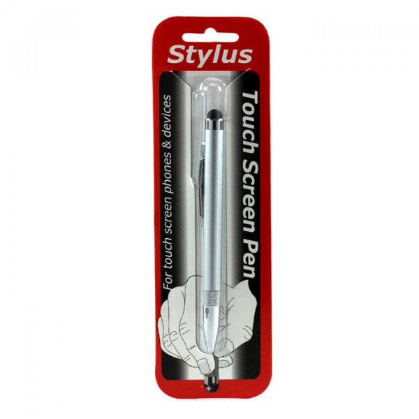 Wholesale 2 in 1 Stylus Touch Pen with Writing Pen (Silver)